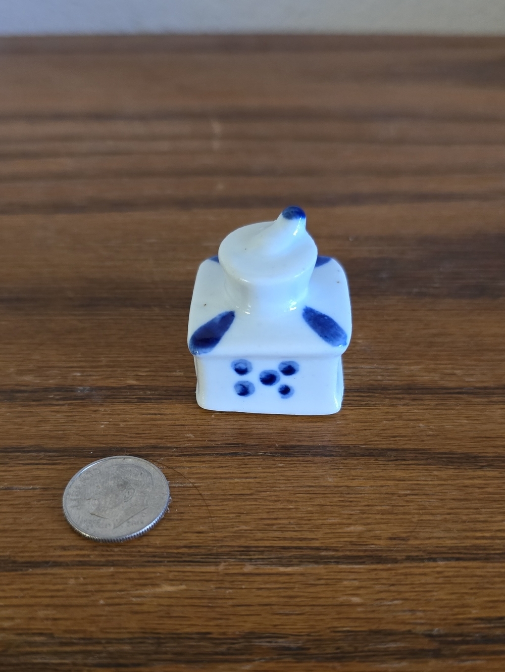 Mini Blue and White Porcelain Coffee Grinder Tote 12, Box 1